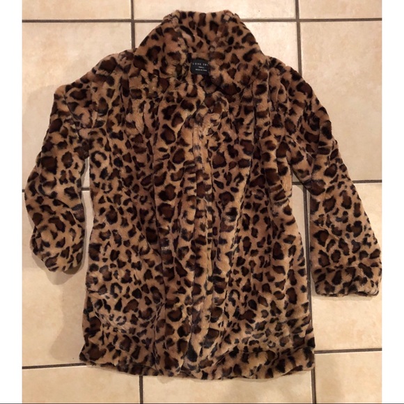 Leopard Faux Fur Jacket Coat with Pockets - Picture 6 of 6